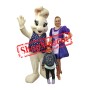 Beautiful White Easter Bunny Mascot Costume