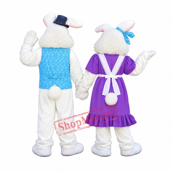 Lovely Mr & Mrs Bunny Mascot Costume Lovely Mr & Mrs Bunny Mascot Costume
