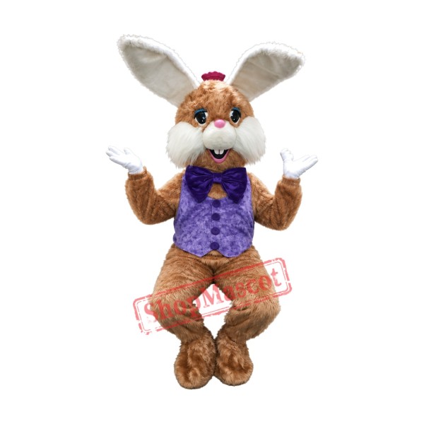 Friendly Lightweight Brown Bunny Mascot Costume Friendly Lightweight Brown Bunny Mascot Costume