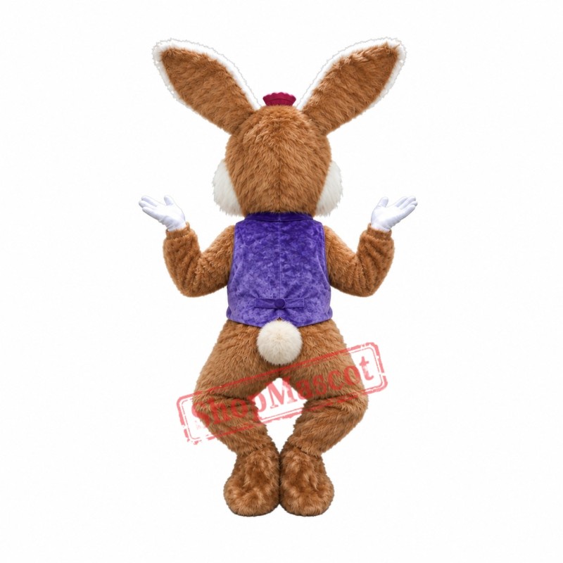 Friendly Lightweight Brown Bunny Mascot Costume Friendly Lightweight Brown Bunny Mascot Costume