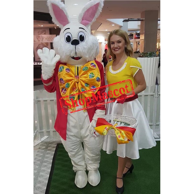 Red Wendell Rabbit Mascot Costume