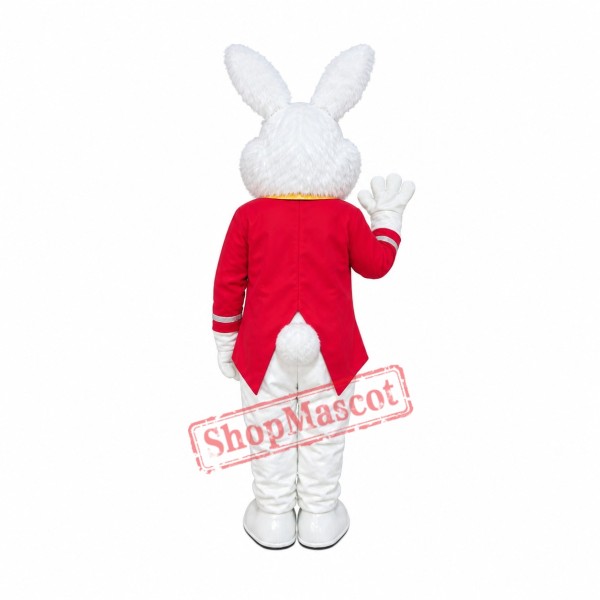Red Wendell Rabbit Mascot Costume Red Wendell Rabbit Mascot Costume