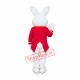 Red Wendell Rabbit Mascot Costume Red Wendell Rabbit Mascot Costume