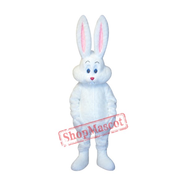 Superb Cute White Easter Bunny Rabbit Mascot Costume