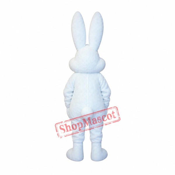 Superb Cute White Easter Bunny Rabbit Mascot Costume Superb Cute White Easter Bunny Rabbit Mascot Costume