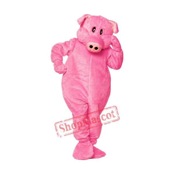 Superb Pink Pig Mascot Costume