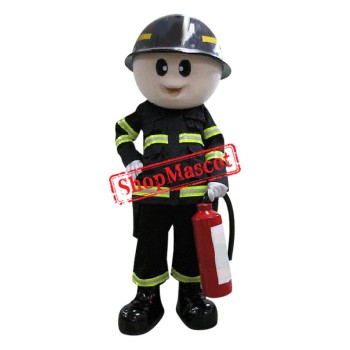 Young Fireman Mascot Costume
