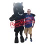 Superb Power Black Horse Mascot Costume