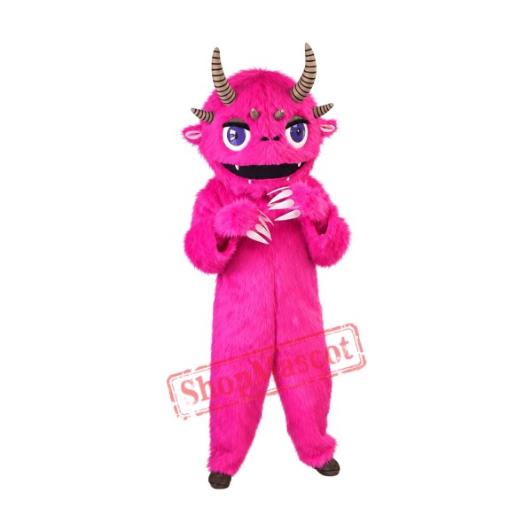 Pink Monster Mascot Costume Pink Monster Mascot Costume