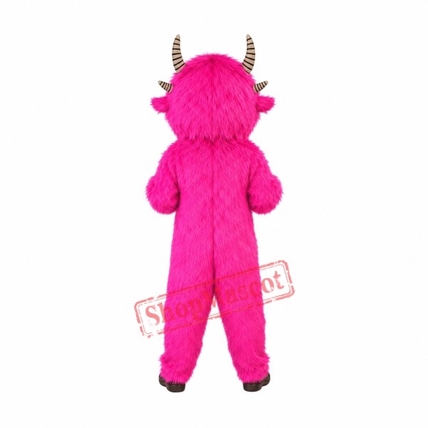 Pink Monster Mascot Costume Pink Monster Mascot Costume
