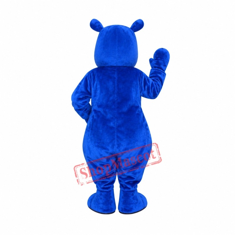 Superb Blue Hippo Mascot Costume Superb Blue Hippo Mascot Costume