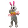 Affordable Happy White Rabbit Mascot Costume