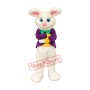 Superb Purple Suit Easter Bunny Mascot Costume