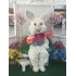 Friendly White Easter Bunny Mascot Costume