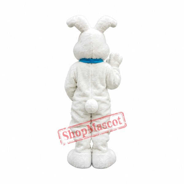 Happy White Easter Bunny Mascot Costume
