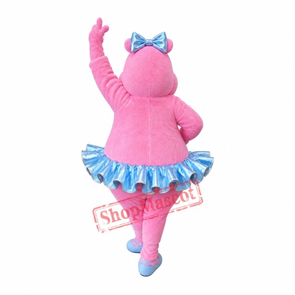 Beautiful Pink Hippo Mascot Costume Beautiful Pink Hippo Mascot Costume