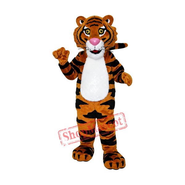 Superb Friendly Tiger Mascot Costume Superb Friendly Tiger Mascot Costume