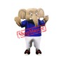 Superb Sport Elephant Mascot Costume