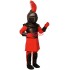 Superb Red & Black Knight Mascot Costume