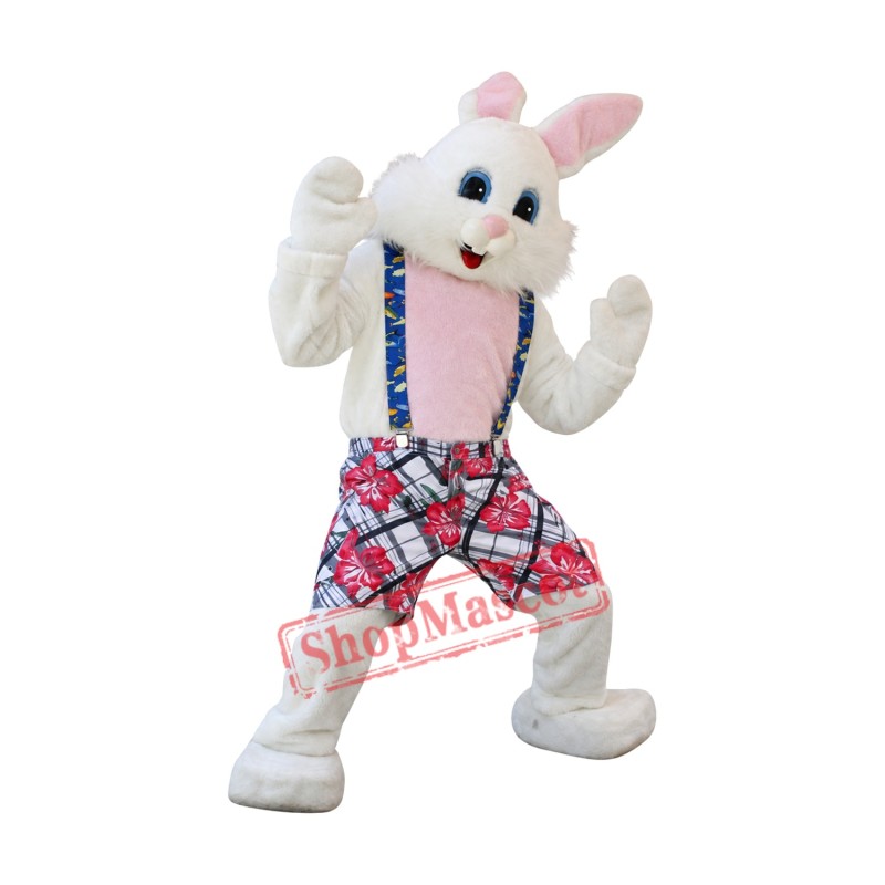 Lovely White Easter Bunny Mascot Costume