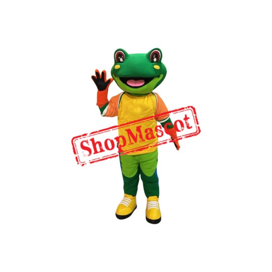 Happy Sport Frog Mascot Costume Happy Sport Frog Mascot Costume
