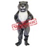 Fierce Grey Wildcat Mascot Costume