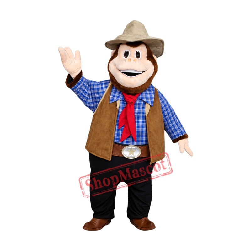 Sheriff Monkey Mascot Costume Sheriff Monkey Mascot Costume