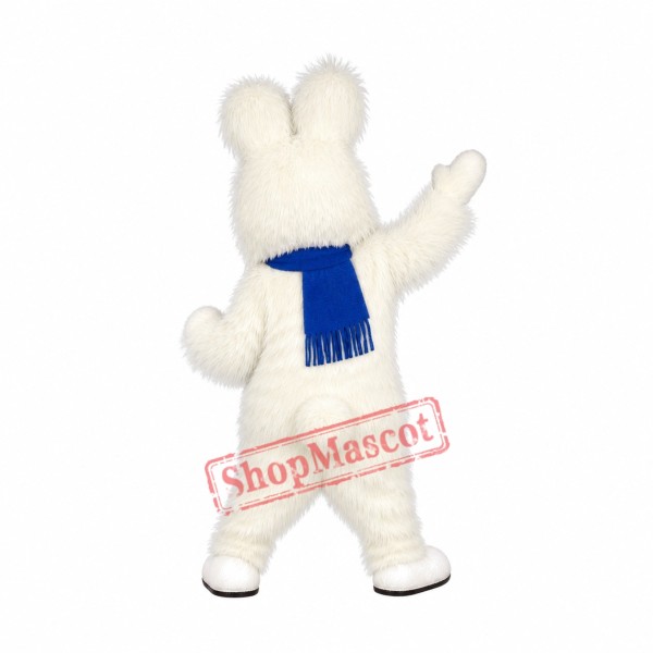 Friendly White Rabbit Mascot Costume Friendly White Rabbit Mascot Costume
