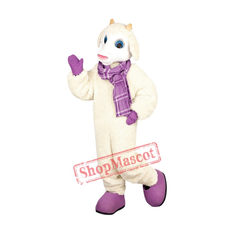 Superb Friendly Sheep Mascot Costume Superb Friendly Sheep Mascot Costume