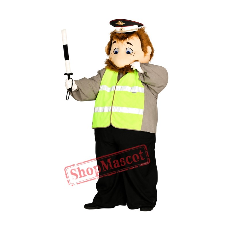 Traffic Police Mascot Costume Traffic Police Mascot Costume
