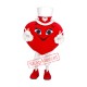Happy Red Heart Mascot Costume Happy Red Heart Mascot Costume