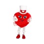 Happy Red Heart Mascot Costume