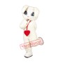 Red Heart White Rabbit Mascot Costume