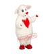 Red Heart Sheep Mascot Costume Red Heart Sheep Mascot Costume