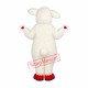 Red Heart Sheep Mascot Costume Red Heart Sheep Mascot Costume