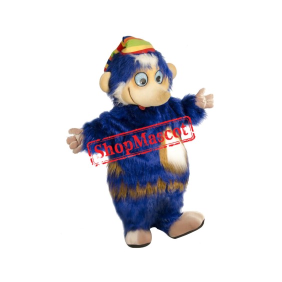 Blue Monkey Mascot Costume