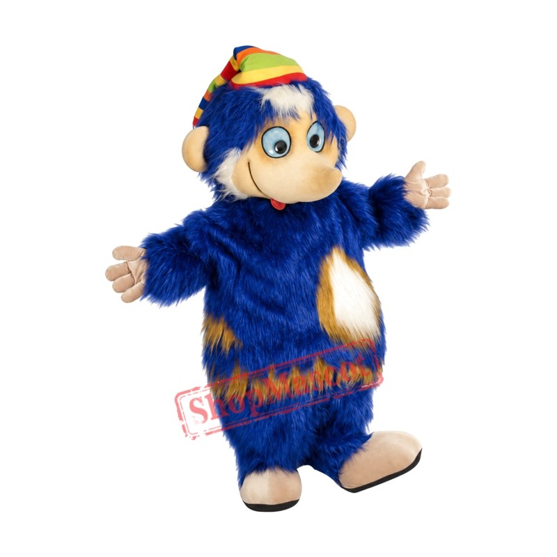Blue Monkey Mascot Costume Blue Monkey Mascot Costume