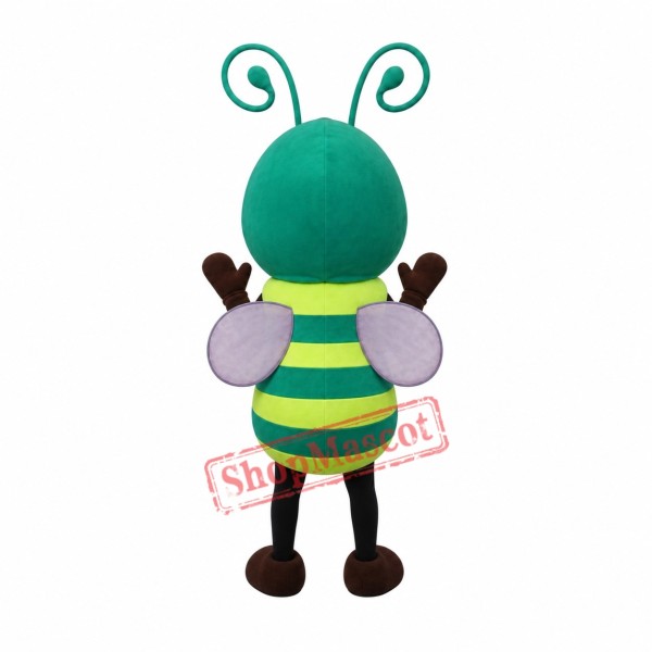 Superb Green Bee Mascot Costume Superb Green Bee Mascot Costume
