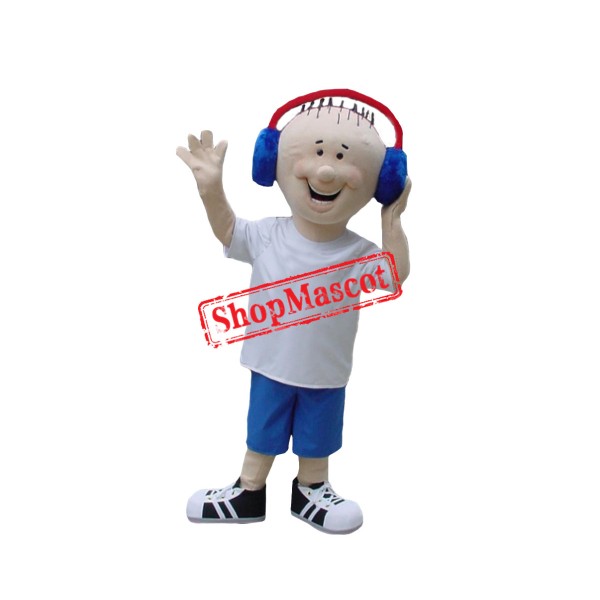 Superb Music Boy Mascot Costume