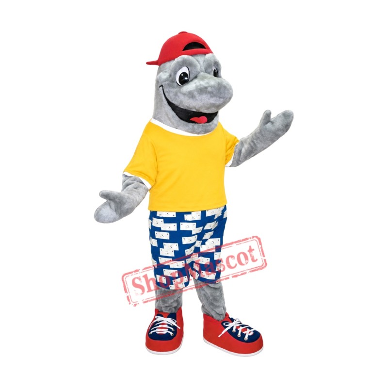 Superb College Dolphin Mascot Costume Superb College Dolphin Mascot Costume