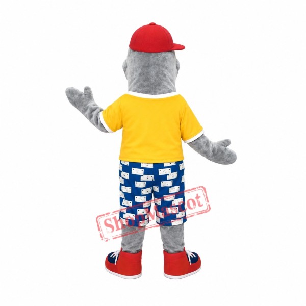 Superb College Dolphin Mascot Costume Superb College Dolphin Mascot Costume