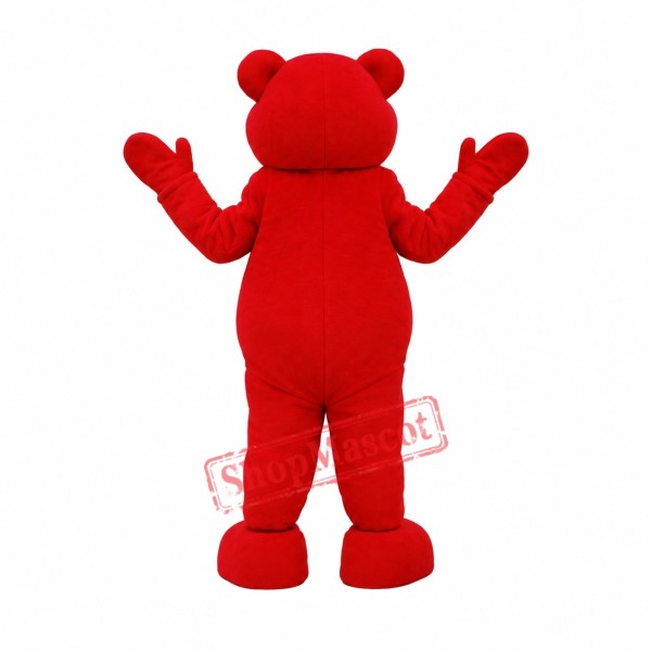 Red Teddy Bear Mascot Costume Red Teddy Bear Mascot Costume