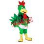 Green Chicken Mascot Costume