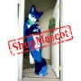 Blue Dog Fox Wolf Realistic Animal Mascot Costume