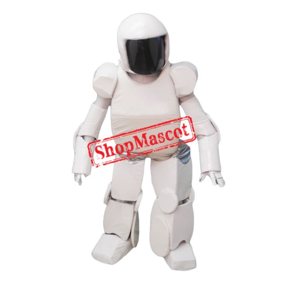 Superb White Robot Mascot Costume