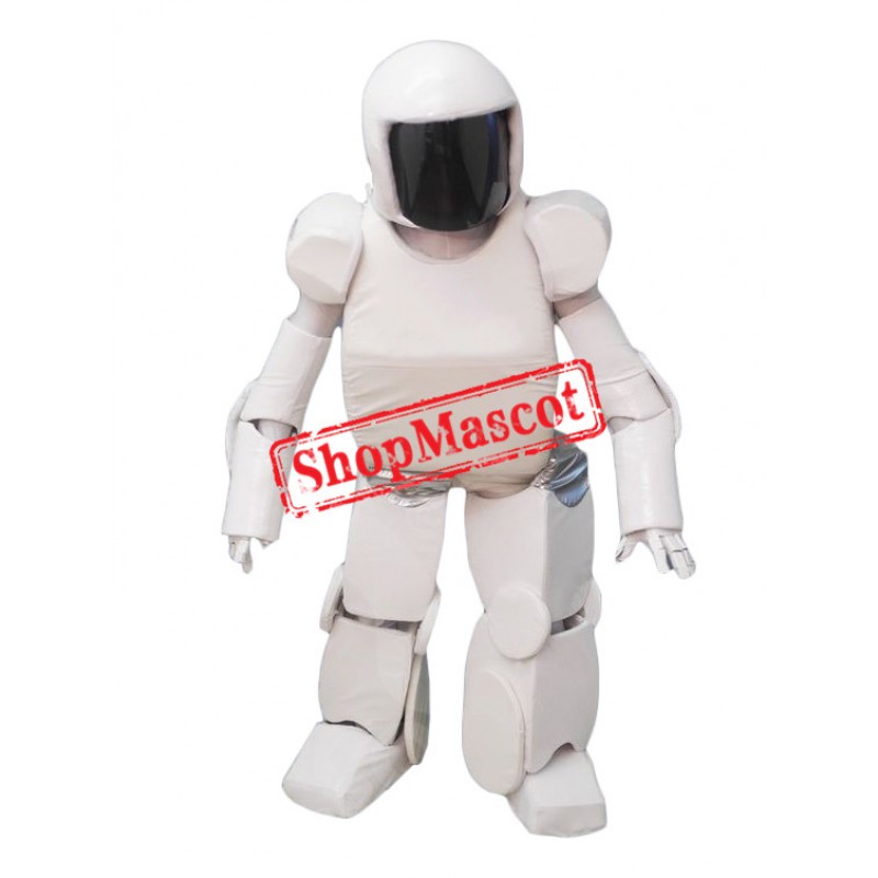 Superb White Robot Mascot Costume