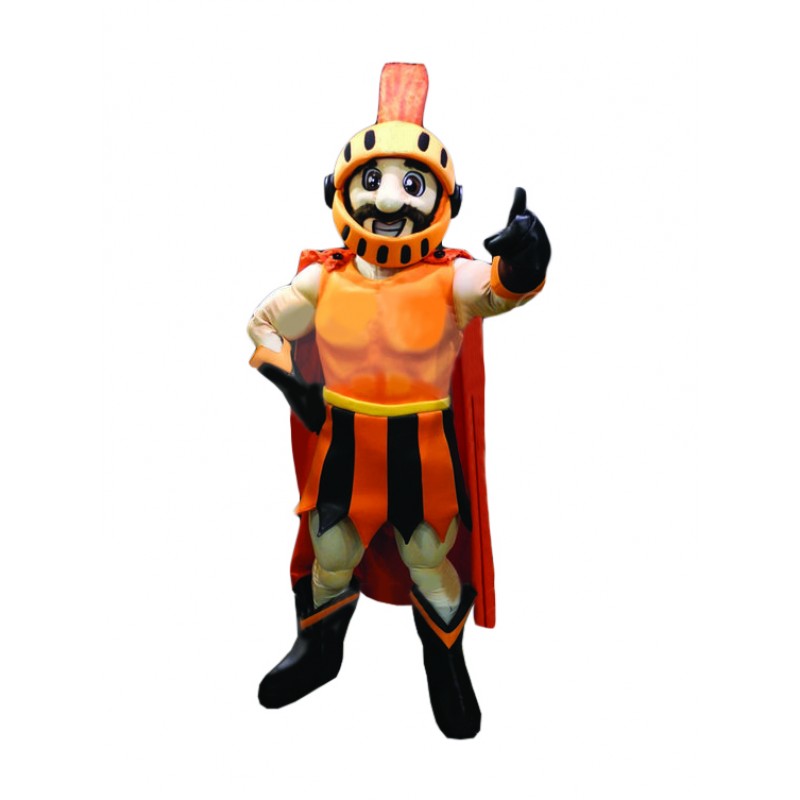 Friendly Spartan Knight Mascot Costume