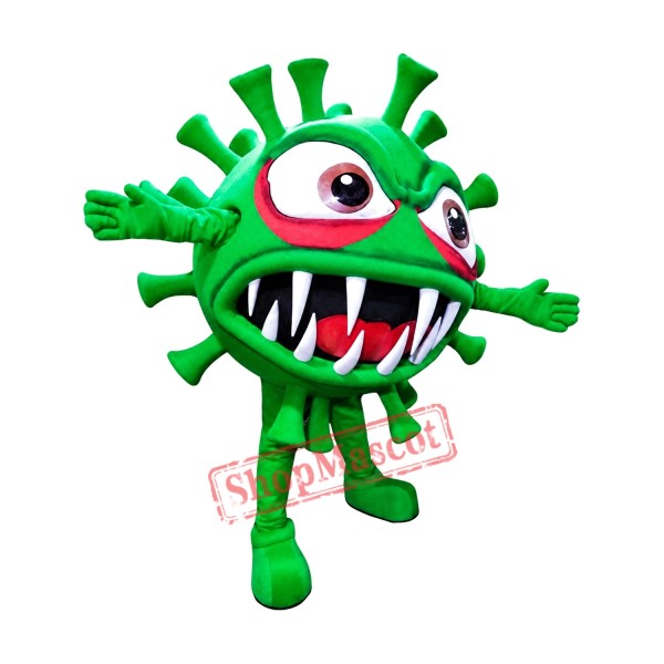 Green Monster Virus Mascot Costume Green Monster Virus Mascot Costume
