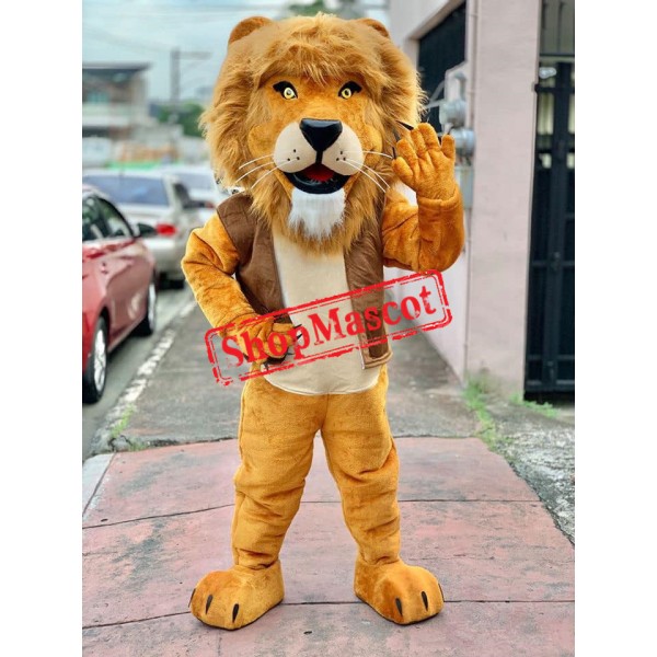 Superb Realistic Lion Mascot Costume