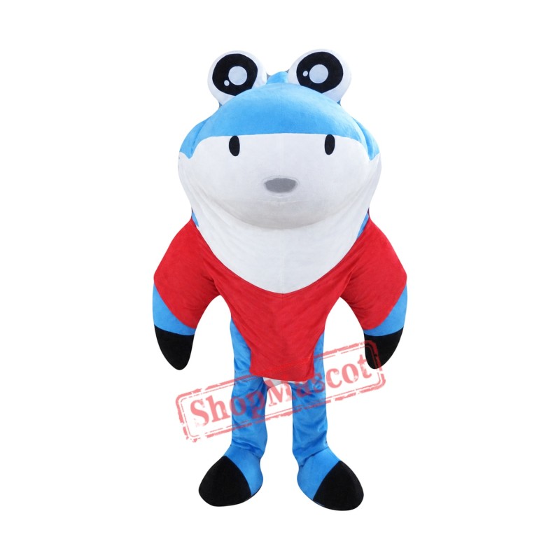 Super Cute Blue Shark Mascot Costume Super Cute Blue Shark Mascot Costume
